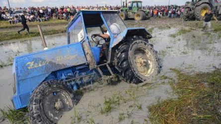 Így dagasztották a sarat a traktorok Oromhegyesen (KÉPEK)