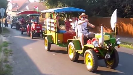 Ilyen volt a traktoros felvonulás a Hajdúsági Expo első napján (VIDEÓ)