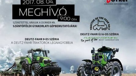 A legújabb Deutz-Fahr traktorok is ott lesznek a Dorker gépbemutatóján