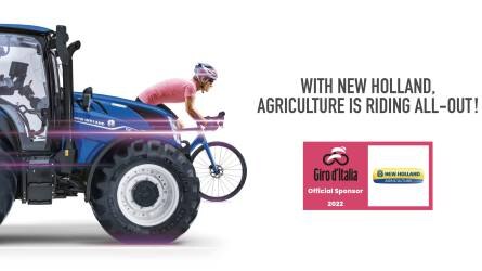New Holland traktor a Giro d’Italia 2022 kerékpárversenyen