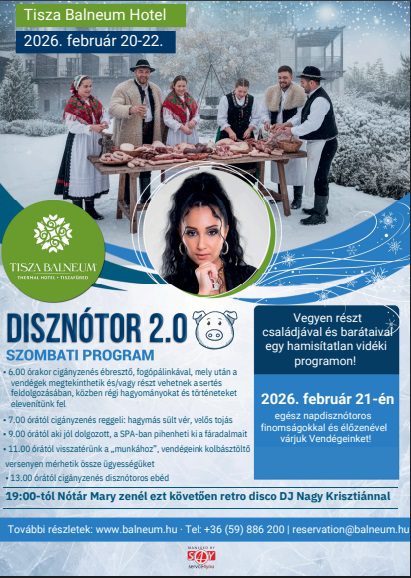 Tisza-tavi disznótoros hétvégék Tiszafüreden